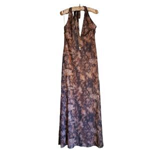 RUNAWAY THE LABEL Pamalo Maxi Dress Stone Print Large